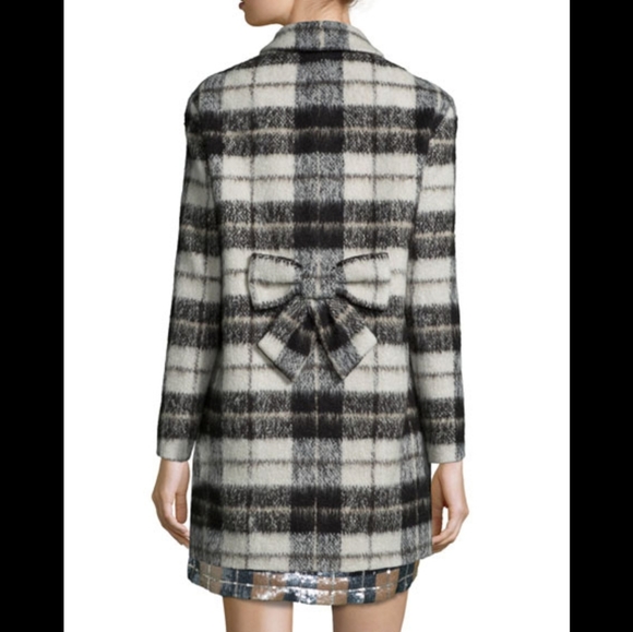 kate spade Jackets & Blazers - Kate Spade Woodland Plaid Mohair Blend Coat